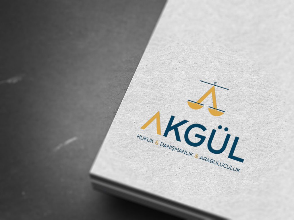 Akgül Hukuk logosu — kabartma baskı