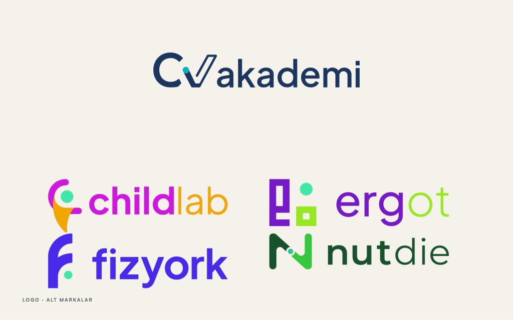 CV Akademi logosu ve alt markalar