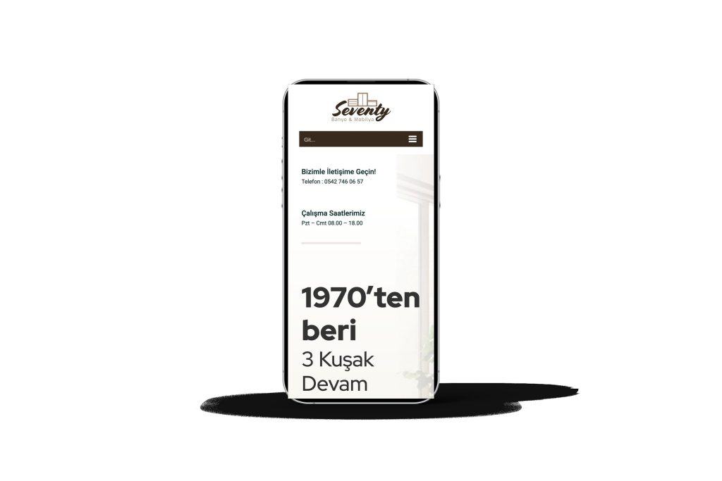 Seventy Banyo & Mobilya — ana sayfa, mobil